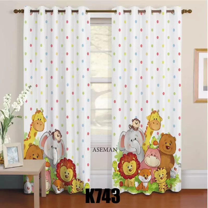 ست اتاق کودک  طرح حیوانات جنگل k743
