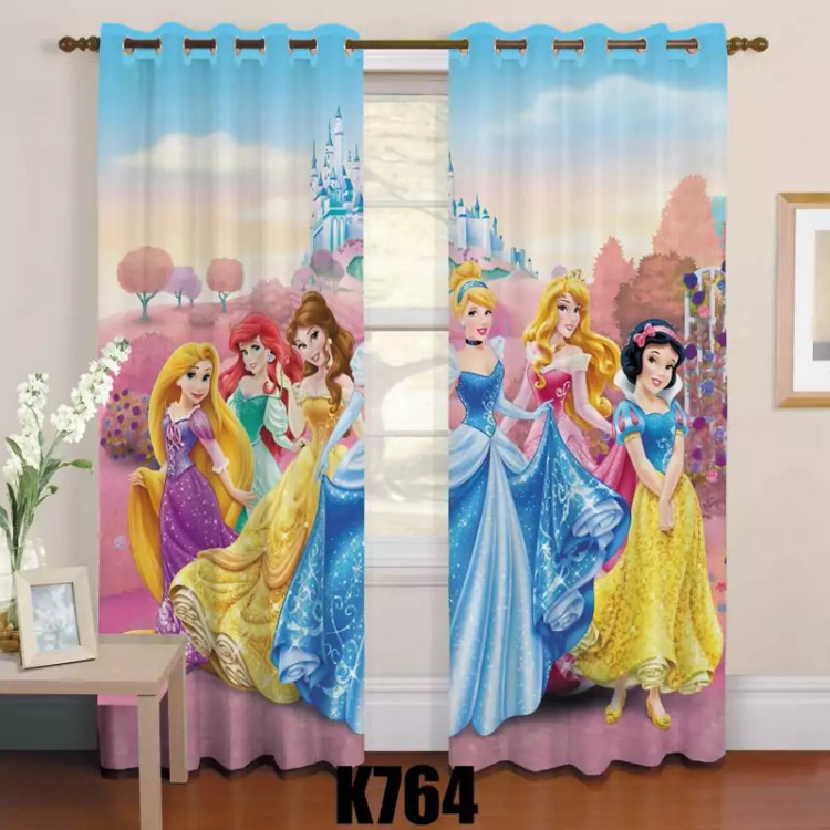 پرده اتاق کودک طرح دخترانه باربی کد k768