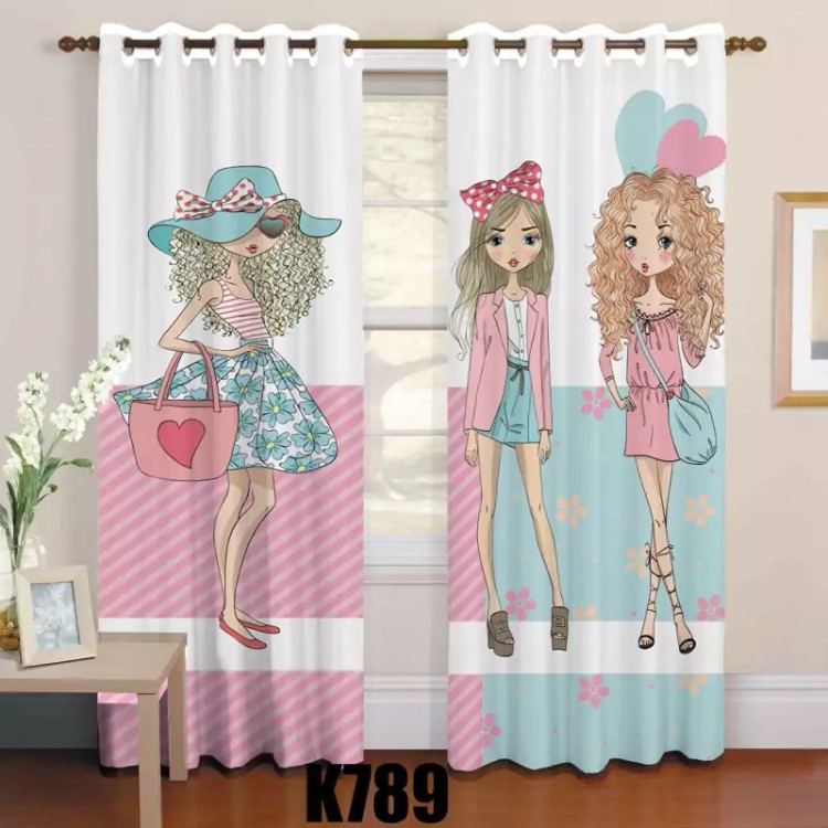 پرده اتاق کودک طرح دخترانه کد k789