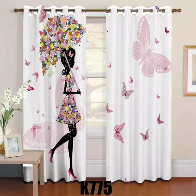 پرده اتاق کودک طرح دخترانه کد k776