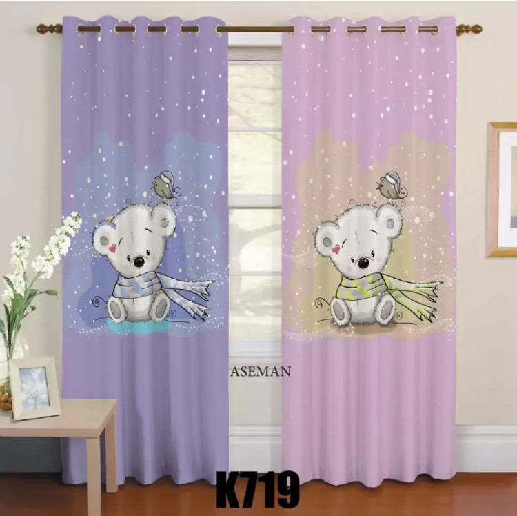 پرده اتاق کودک طرح فیل بادکنکی کد k719