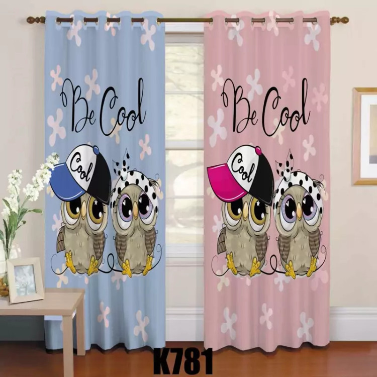 پرده اتاق کودک طرح جغد ها کد k782
