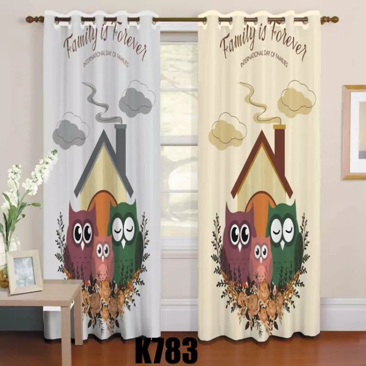 پرده اتاق کودک طرح جغدها کد k784