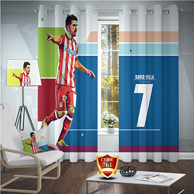 پرده اتاق نوجوان طرح ورزشی داوید ویا کد 761