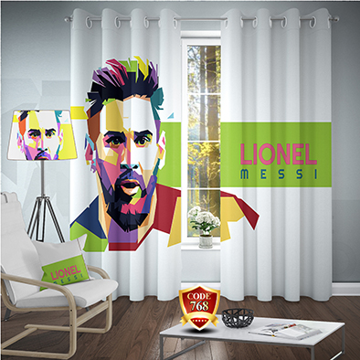 پرده اتاق نوجوان طرح ورزشی مسی  کد 768