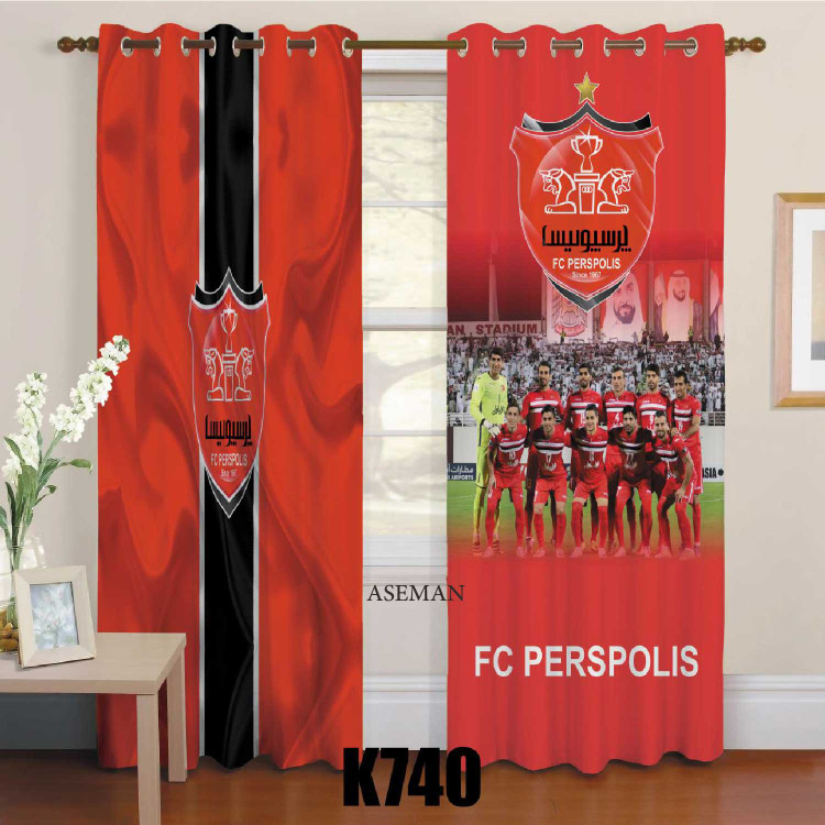 پرده اتاق نوجوان طرح پرسپولیس k740