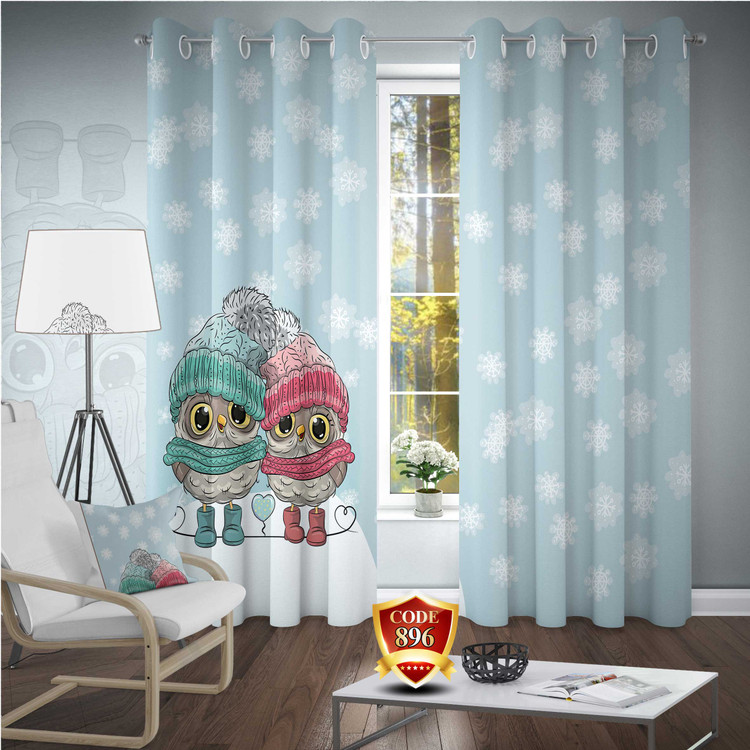 پرده اتاق کودک طرح جغد کد 896