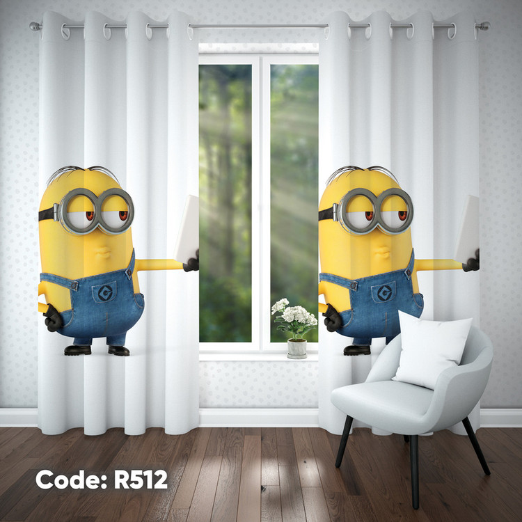 پرده اتاق کودک طرح مینیون کد R-512