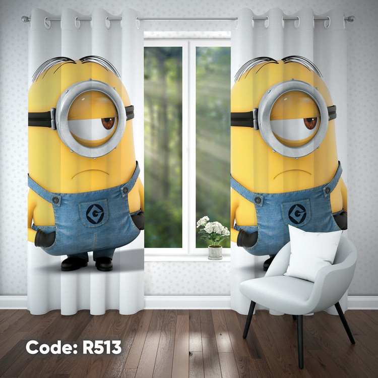 پرده اتاق کودک طرح مینیون کد R-513