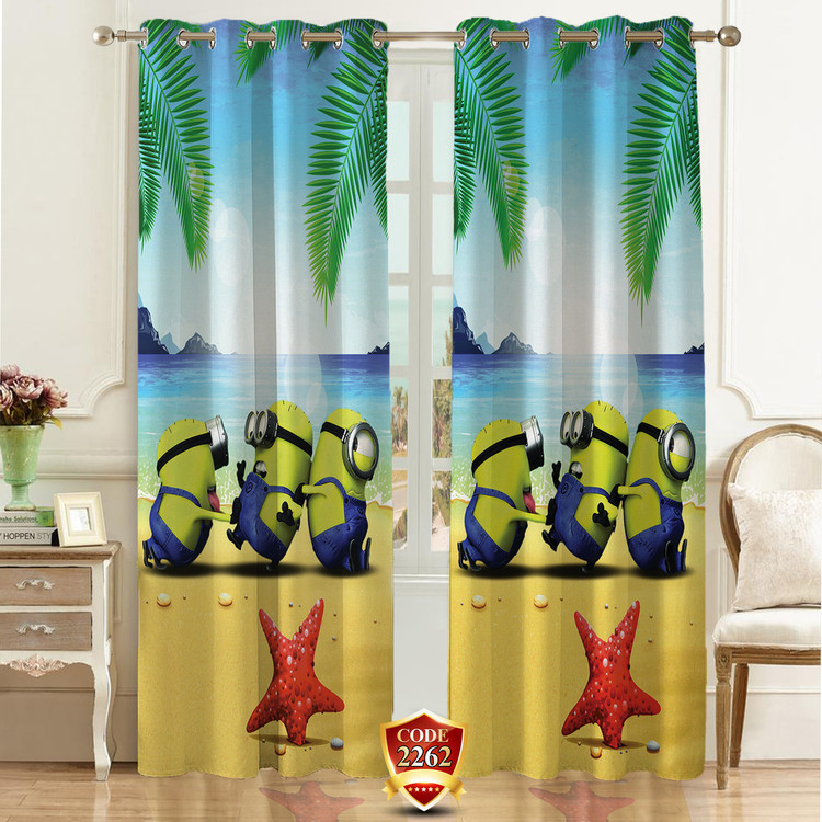 پرده اتاق کودک طرح مینیون کد R-2262