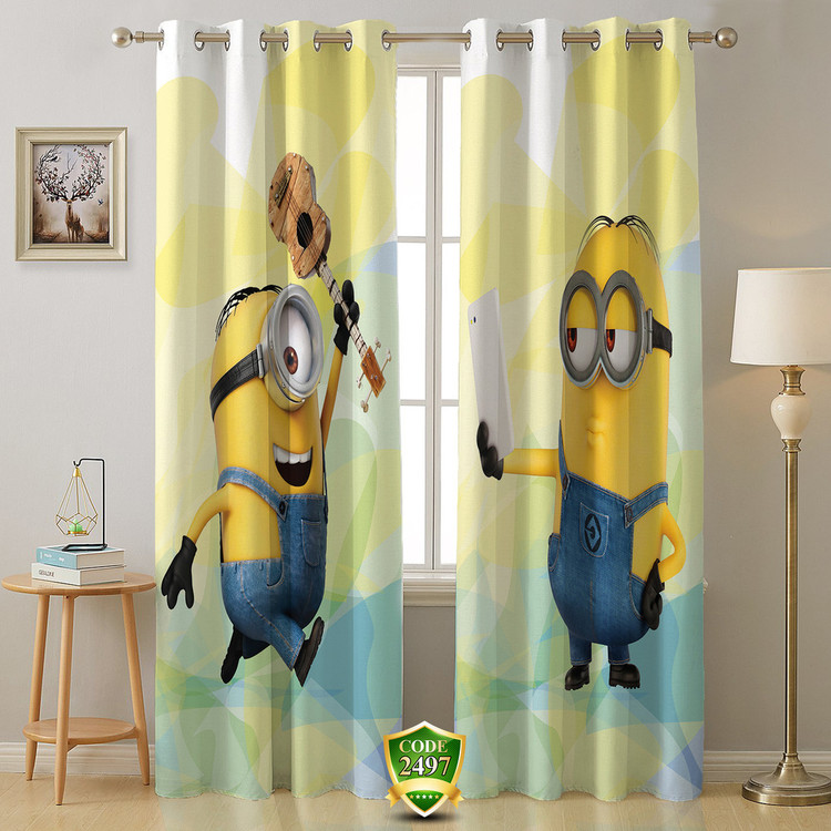 پرده اتاق کودک طرح مینیون کد R-2497