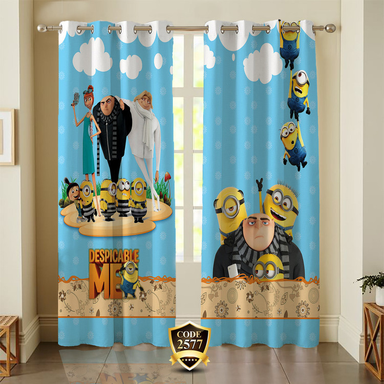 پرده اتاق کودک طرح مینیون کد R-2577