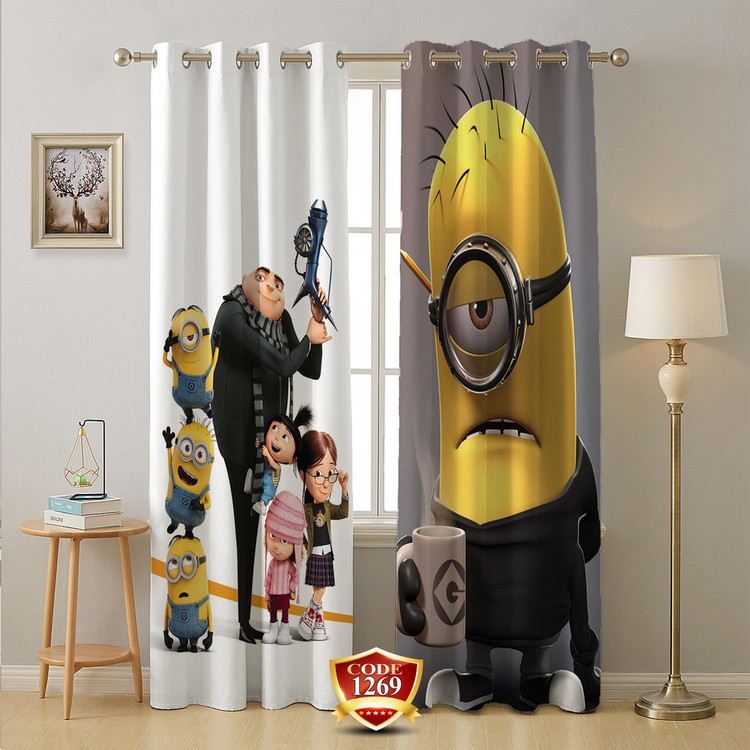 پرده اتاق کودک طرح مینیون کد R-1269